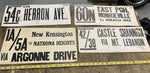 Vtg Bus route Signs New kensington Monroeville castle shannon natrona height LOT