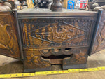 Antique Shoe Shine Polish Repair box French 1800's Tin Brass cobler Street Vendo