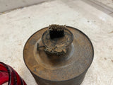 vtg antique Dressel Railroad Lantern w/screw in burner red globe