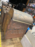 Antique Shoe Shine Polish Repair box French 1800's Tin Brass cobler Street Vendo