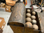 Antique Shoe Shine Polish Repair box French 1800's Tin Brass cobler Street Vendo