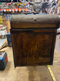 Antique Shoe Shine Polish Repair box French 1800's Tin Brass cobler Street Vendo