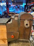 Antique Shoe Shine Polish Repair box French 1800's Tin Brass cobler Street Vendo