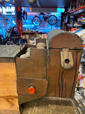 Antique Shoe Shine Polish Repair box French 1800's Tin Brass cobler Street Vendo