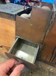 Antique Shoe Shine Polish Repair box French 1800's Tin Brass cobler Street Vendo
