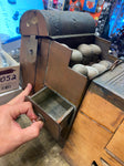Antique Shoe Shine Polish Repair box French 1800's Tin Brass cobler Street Vendo