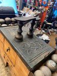 Antique Shoe Shine Polish Repair box French 1800's Tin Brass cobler Street Vendo