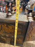 Antique Shoe Shine Polish Repair box French 1800's Tin Brass cobler Street Vendo