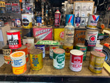 Vtg Sunoco Mercury Gas Oil Can Gallon Metal Tin Collectible! Man Cave!