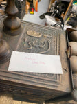 Antique Shoe Shine Polish Repair box French 1800's Tin Brass cobler Street Vendo