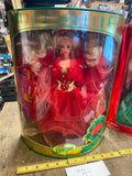 happy holidays barbie doll special edition 1995 1993 NIB Green Red Dress collect
