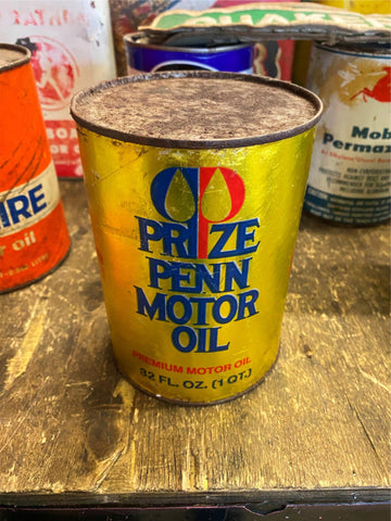 Vtg Prizepen Pennzoil Gas Oil Can Pennsylvania Collector