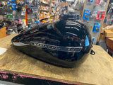 Vivid Black Bagger Gas Tank W Emblems FLH Ultra Classic Glide 2008^ FLTR Nice!