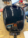 Vivid Black Bagger Gas Tank W Emblems FLH Ultra Classic Glide 2008^ FLTR Nice!
