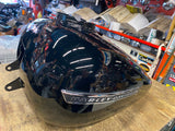 Vivid Black Bagger Gas Tank W Emblems FLH Ultra Classic Glide 2008^ FLTR Nice!