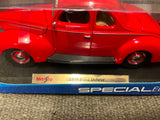 Maisto special edition 1939 Ford Delux coup red 1/18 diecast car
