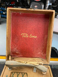 Vtg Tele-tone portable Suitcase Record Player Turntable 78 45 33 50's Vinyl Albu