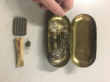Vtg Automobile Advertising 1920s Eveready Mazda Lamp Kit Tin Can Container Bulbs