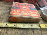 Vtg 1940's Clifton no 8 3/4 rubber splicing tape orig box Electrician electronic