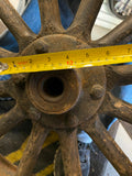 Model T Wood Spoke Wheel Solid Tire Military VTG Heavy Equipment Truck Auto Teen