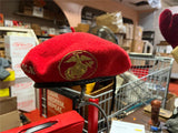 VTG original USMC Vietnam War Decorative Beret Dress Hat Sz Medium