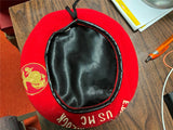 VTG original USMC Vietnam War Decorative Beret Dress Hat Sz Medium