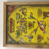 Vtg 1950’s Northwestern Poosh-M-Up’s Rodeo Bagatelle Pin Ball 4 Games in One Toy