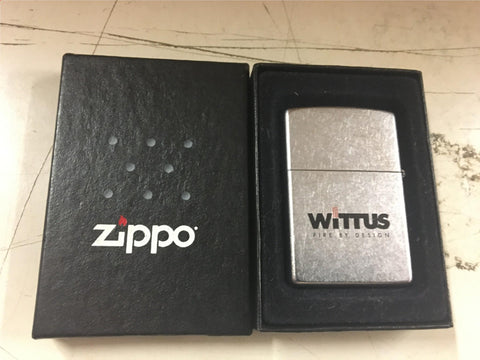 Zippo lighter Wittus Fire by Design custom A 08 Bradford, Pa original unused NIB