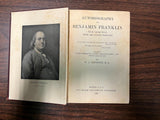 Antique 1908 Autobiography of Benjamin Franklin Hardcover Book H.A. Davidson