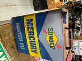 Vtg Sunoco Mercury Gas Oil Can Gallon Metal Tin Collectible! Man Cave!