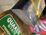 Vtg Sunoco Mercury Gas Oil Can Gallon Metal Tin Collectible! Man Cave!