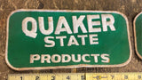 Vtg 1950's Quaker State OIL GAS Service Station Garage Patch shirt jacket 8.5"