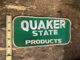 Vtg 1950's Quaker State OIL GAS Service Station Garage Patch shirt jacket 8.5"