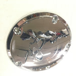 New Chrome/Chrome Skull Willie G 5 Hole Clutch Derby Cover Harley M8 Softail FLH