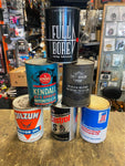 Vtg Full bore Oil Gas Can Motorcycle Metal Tin Full AHRMA dirt Bike Classic Maic