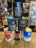 Vtg Full bore Oil Gas Can Motorcycle Metal Tin Full AHRMA dirt Bike Classic Maic