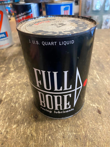 Vtg Full bore Oil Gas Can Motorcycle Metal Tin Full AHRMA dirt Bike Classic Maic