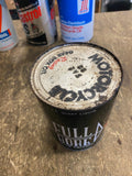 Vtg Full bore Oil Gas Can Motorcycle Metal Tin Full AHRMA dirt Bike Classic Maic
