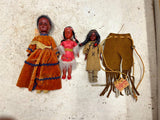 Lot of 4 vtg Indian Trading Co Native American dolls and coin purse figurines