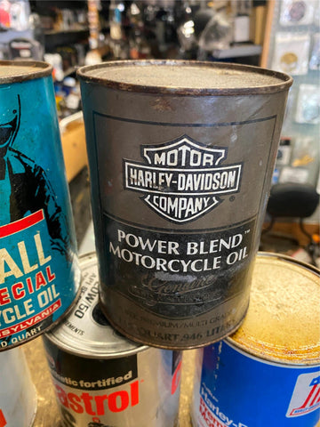 Vtg Harley Power Blend Oil Gas Can Motorcycle 1980's Shovelhead Ironhead Evo!