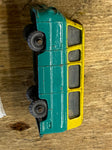 Vtg Matchbox Thames Estate Car #7 Nice shape Toys Bus yellow green Grey wheels
