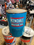 Vtg Kendall GT-1 Motorcycle Oil Gas Can Quart Dirt bike Pennsylvania Maico Hodak