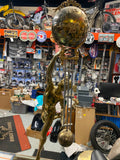 Antique Atlas Brass 33" Swinger Pendulum Greek Unique Clock Sculptur 1920's RARE