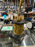 Antique Atlas Brass 33" Swinger Pendulum Greek Unique Clock Sculptur 1920's RARE