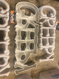 Halloween Decor Creepy Sign Raised Bones Wall Window Haunted house Lot! of 3