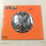 New Chrome 1977-1999 Big Twin Iron Cross Harley 3Hole Derby Clutch Cover Billet!