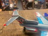 Vtg Friction airplane Marusyo Tin toy Lot Japan 1960's Boeing 727 AA american ai