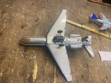 Vtg Friction airplane Marusyo Tin toy Lot Japan 1960's Boeing 727 AA american ai