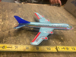 Vtg Friction airplane Marusyo Tin toy Lot Japan 1960's Boeing 727 AA american ai