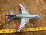 Vtg Friction airplane Marusyo Tin toy Lot Japan 1960's Boeing 727 AA american ai